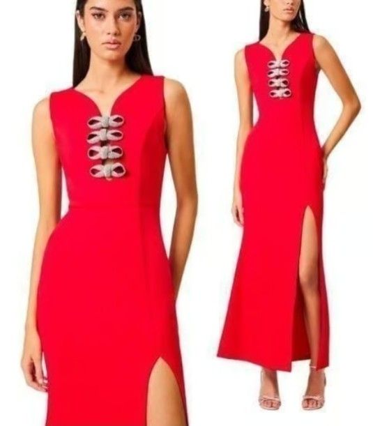Elliatt Cherie Eventwear Maxi Dress Red Date Cocktail valentine size S NWT$320