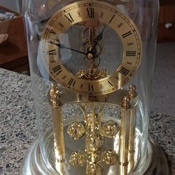 1980's Clock W Glass Globe
