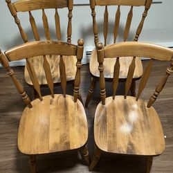 Four Wooden Chairs 