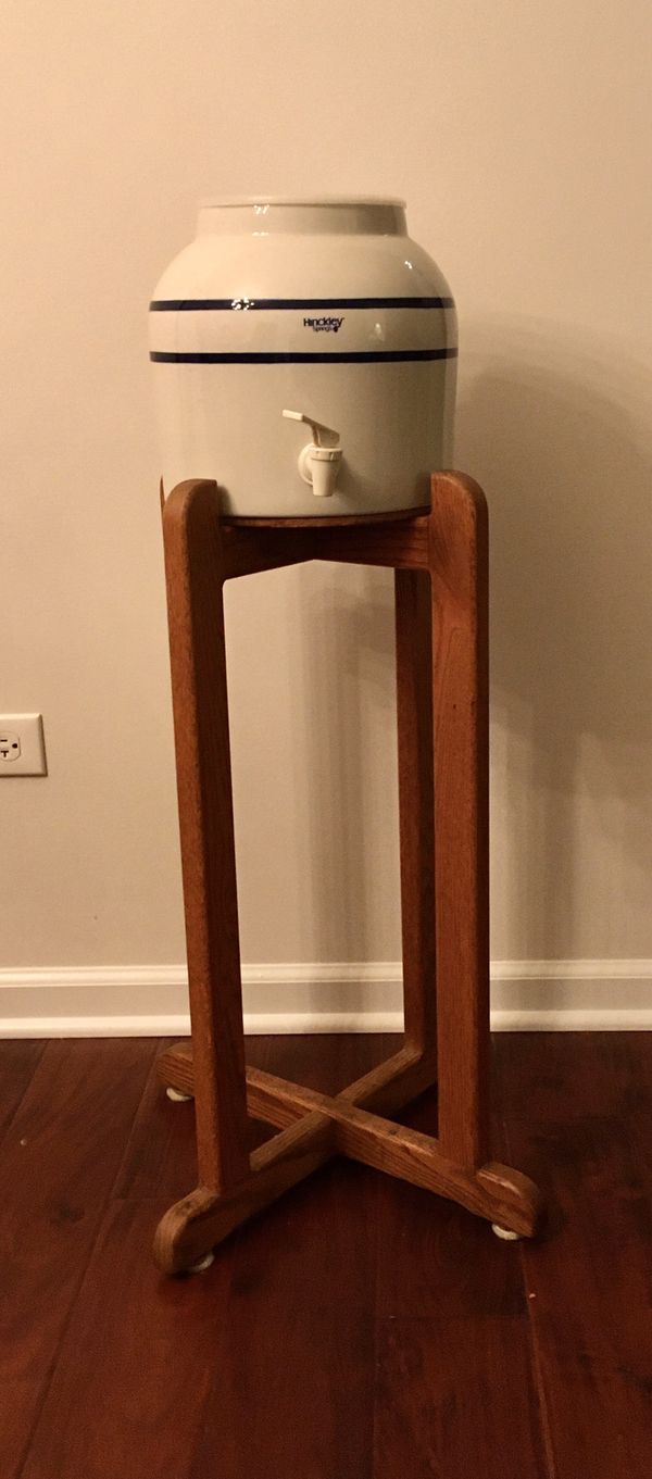 5 gallon ceramic water dispenser + floor stand for sale in