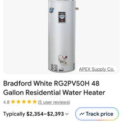 New Bradford White 100 Gallon Installation 199,000 BTU Commercial Water Heater
