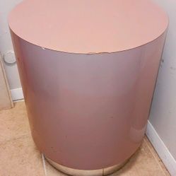 80s Aesthetic Retro Cylinder Drum Style End Table