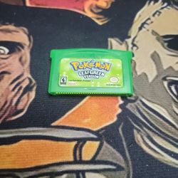 Pokémon Leaf Green Version USA Gameboy Advance ""KO"" Tested & Working