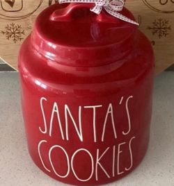 NEW RAE DUNN SANTAS COOKIES CANISTER