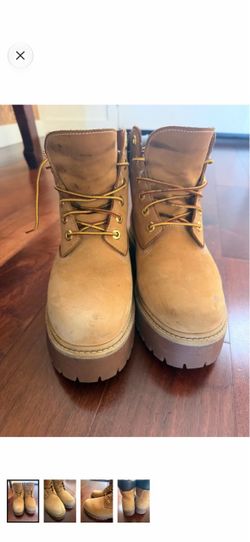 Timberland Wheat Nubuck Lace-Up platform Boots