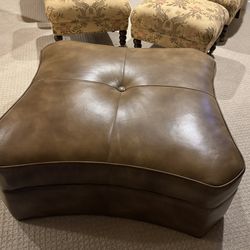 Vegan Leather Ottoman