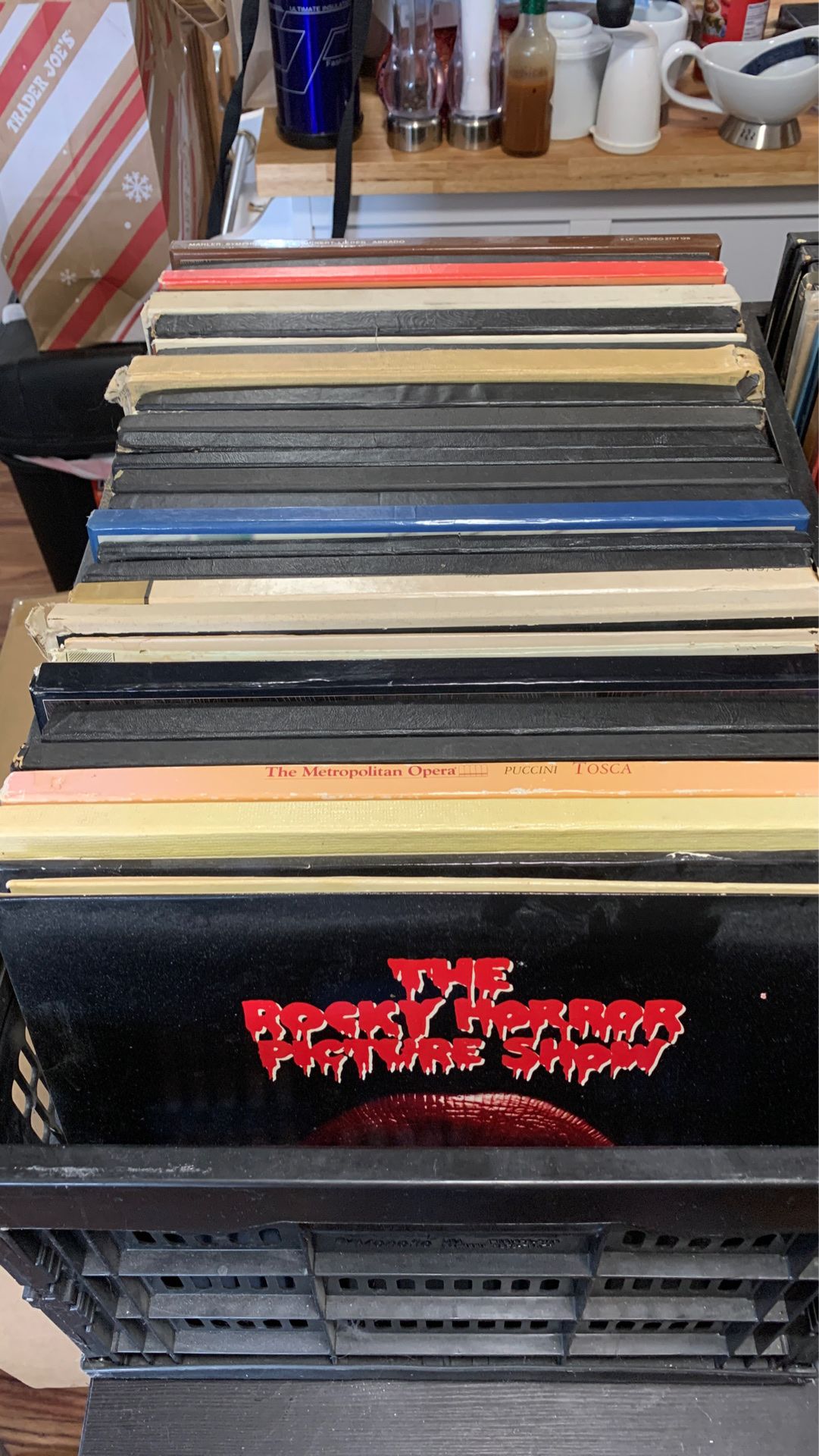 Mostly LP’s - a few laserdiscs - Opera and classical - vinyl records