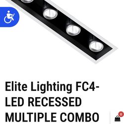 4 head recessed down light fixture