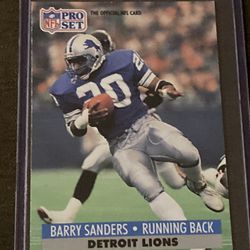 3 Barry Sanders NFL Football Cards - “Detroit Lions”