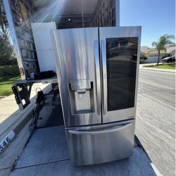 Fridge Stainless Steel LG With Extra Door Deluxe Everything Works We Deliver 
