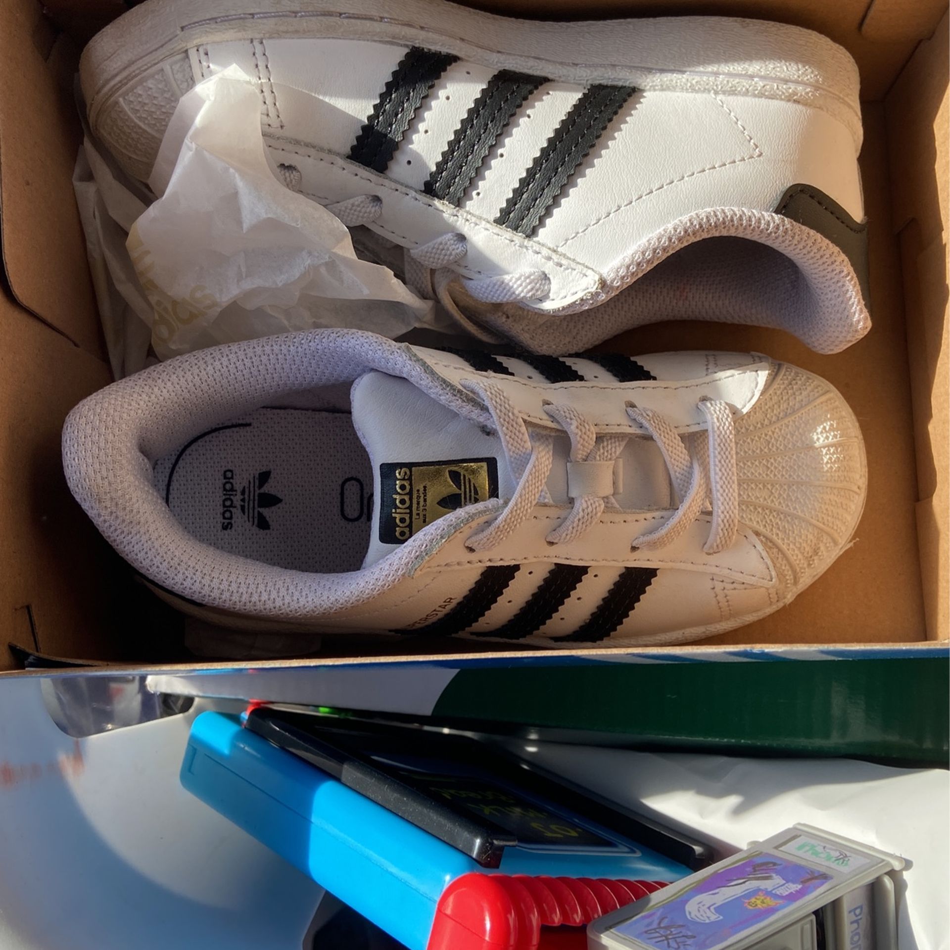 Adidas, White N Black, Toddler Size 10