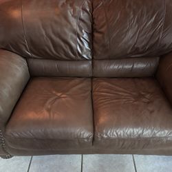 Leather Couch And Sofa  Set