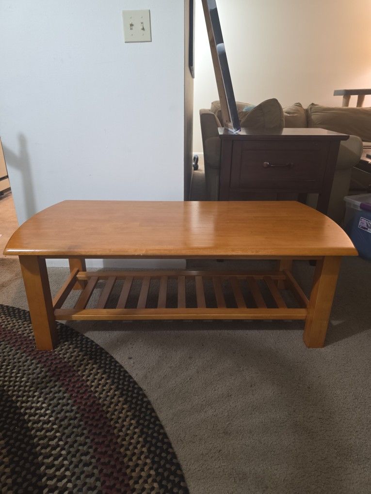 (FREE DELIVERY) Vintage Wooden Coffee Table - Solid Wood