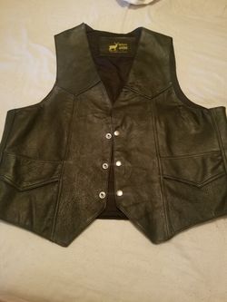 Leather riding vest (large)