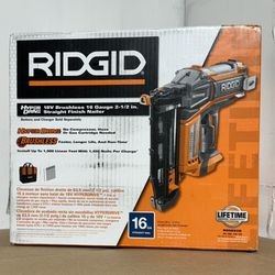 RIDGID R09892B 18V HyperDrive Brushless Finish Nailer Tool only