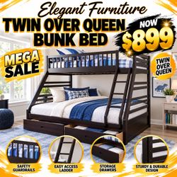 TWIN OVER QUEEN BUNK BED