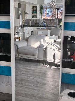 Modern White Full-Length Floor Mirror For Sale!