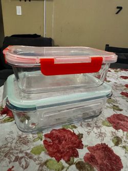 Glass rectangle containers