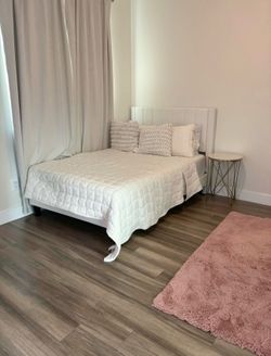 Full size bed frame and mattress