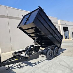 BRAND NEW DUMP TRAILER 8X12X4 12,000 LBS ROLLING TARP AND SPARE TIRE HYDRAULIC SYSTEM ELECTRIC BRAKES TITLE IN HAND FOR ANY QUESTION TEXT ME PLEASE