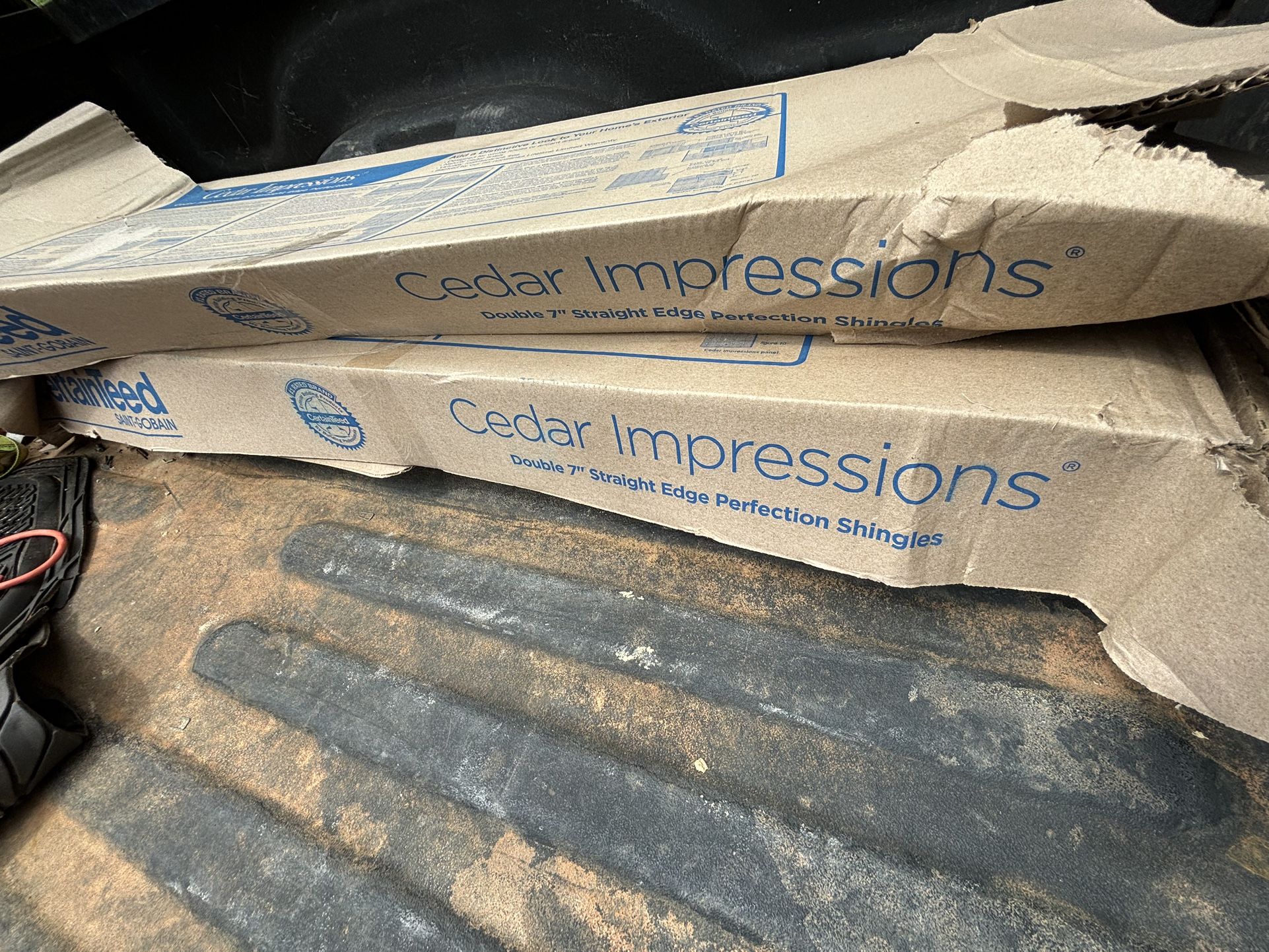 One Box And Few Pieces Of Shake Siding Color Tan 