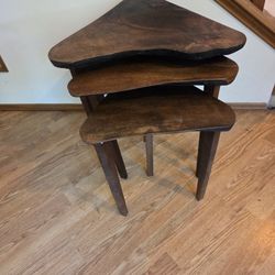 Solid Walnut Nesting Tables 