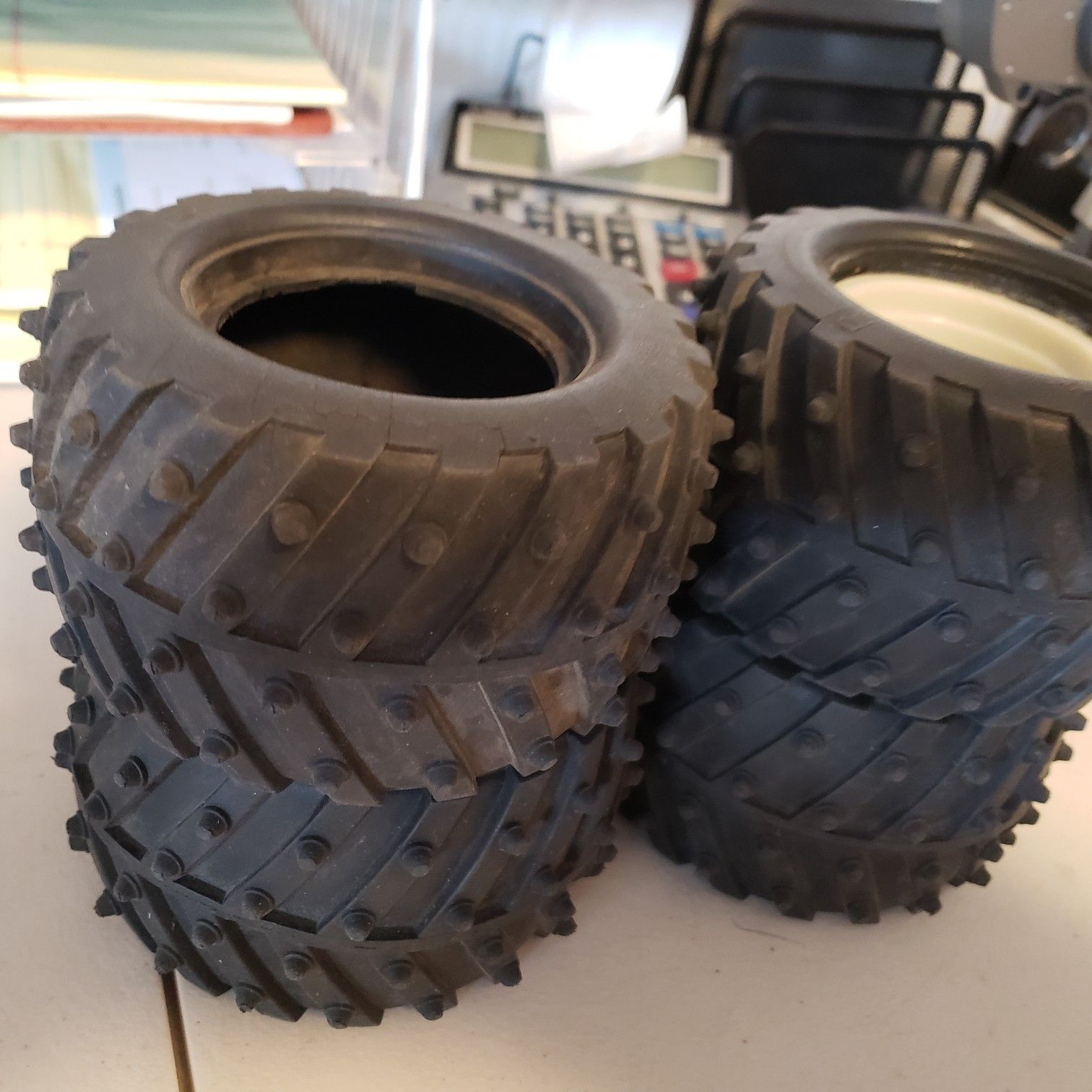 New set of tires and rims for rc truck