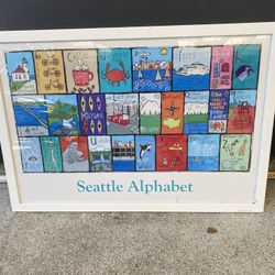 Framed Seattle Alphabet Print