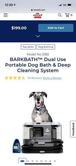 bissell barkbath dual use dog bath&deep cleaning system