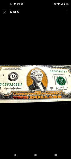 2003 A TWO DOLLAR BILL 22k gold overlay *very crisp* special edition !!!