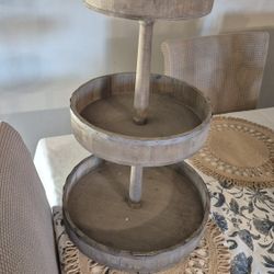 Wood And Metal Tier Tray (2ftx 15in)