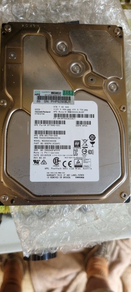 H.p. 6 Tb Hardrive