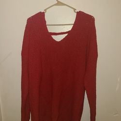 Red Fleece Sweater 