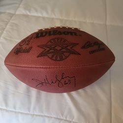 Jay Hilganberg Dan Hampton Ottis Wilson Signed Football 