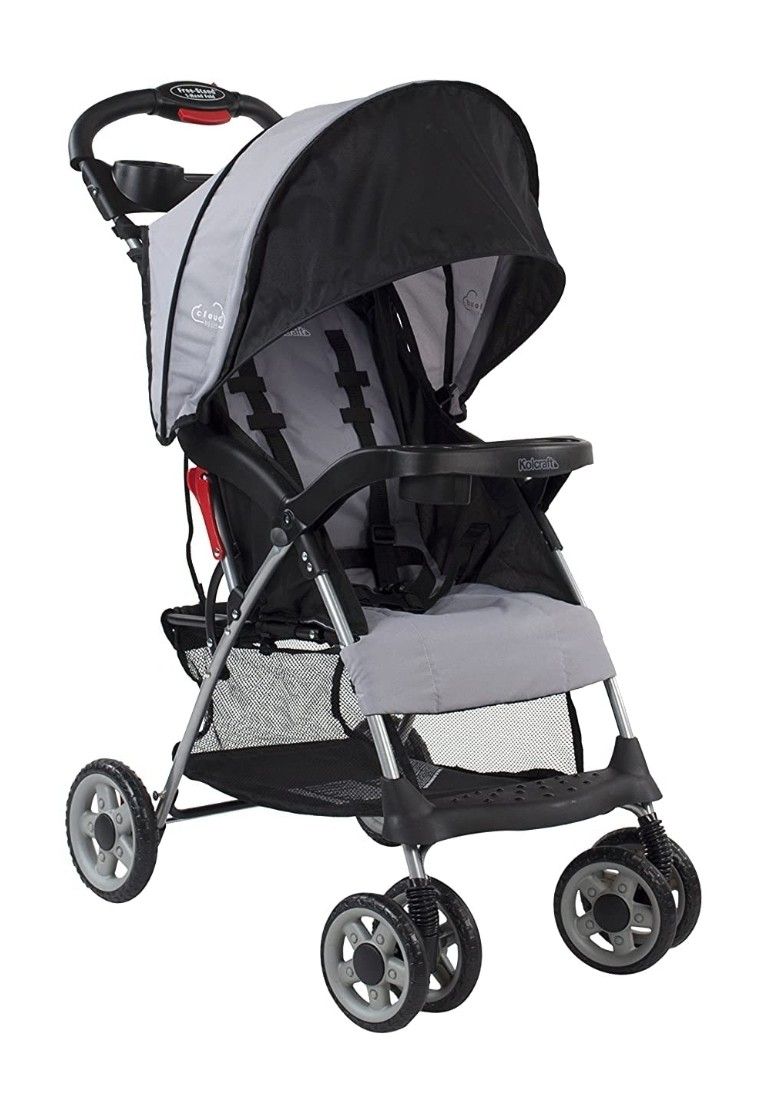 NEW IN BOX Kolcraft Cloud Plus Lightweight Easy Fold Compact Travel Toddler Stroller and Baby Stroller, Large Storage Basket, Multi-Position Recline,