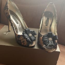 Dressy Shoes. Party!!!! Tan  and  black