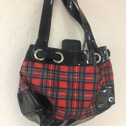 Vintage Hot Topic Red Plaid Bow Tie Purse - Geoffrey LLC Trademark