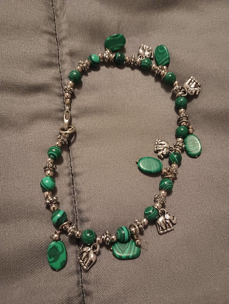 Malachite Charm Bracelet