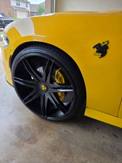 NEW!26 inch rims and tires 255 30 26. 5x115,5x 114.3 bolt pattern. Center caps are removable sticker