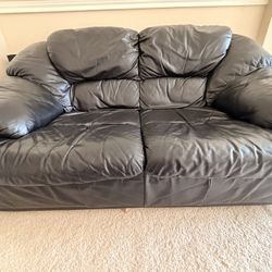 Black Leather Loveseat