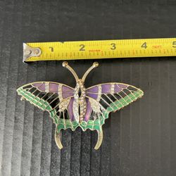 Butterfly Bejeweled Trinket/Pill Box