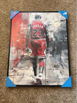 Vibrant Vision Michael Jordan Chicago Bulls Framed Abstract Art Print 22x28