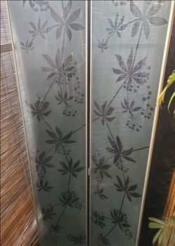 2 Frosted Glass Panels