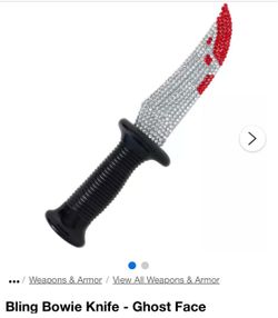 Bling Bowie Knife Ghost Face Costume Prop