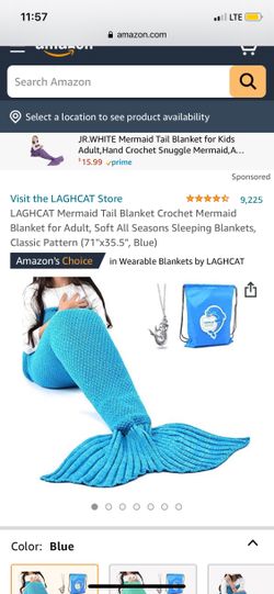 Laghcat Mermaid Tail Blanket