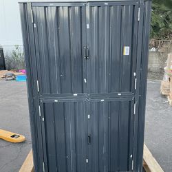 Some Damages Sell AS IS New Large Outdoor Storage Metal Shed Garden Sheds