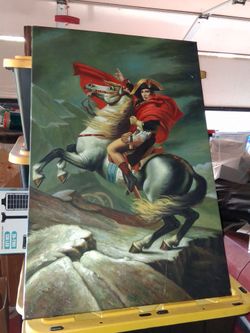 Napoleon Crossing the Alps Oil On Canvas