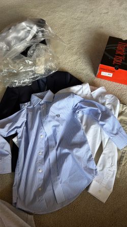 Boys size 8 dress pants and dress shirts LOT