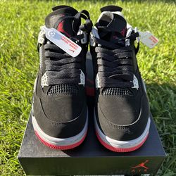 Air Jordan 4 Retro "Bred" (Black Cement) – Size 8, 9, 10, 11 & 12 Air Jordan 4 "Bred" (Black Cement)