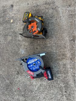 7 1/4 dewalt flex y Milwaukee
